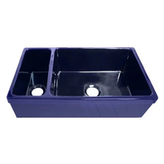 WHITEHAUS 36″ Quatro Alcove Large Fireclay Reversible Sink and Small Bowl - WHQDB542 - The Home Selection