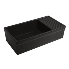 WHITEHAUS 36″ Quatro Alcove Large Reversible Fireclay Kitchen Sink with Integral Drainboard - WHQD540 - The Home Selection