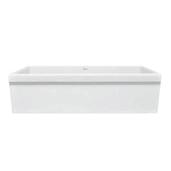 WHITEHAUS 36″ Quatro Alcove Large Reversible Fireclay Sink with Decorative 2½″ Lip - WHQ536 - The Home Selection