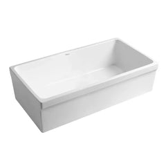 WHITEHAUS 36″ Quatro Alcove Large Reversible Fireclay Sink with Decorative 2½″ Lip - WHQ536 - The Home Selection