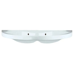 WHITEHAUS 38″ Isabella Collection Large U-shaped Wall Mount Double Basin with Chrome Overflows – LU020 - The Home Selection