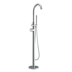 WHITEHAUS 41″ Bathhaus Freestanding Single Lever Tub Filler with Integrated Diverter Valve and Hand Held Shower Spray Spray - WHT7369S-C - The Home Selection