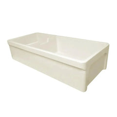 WHITEHAUS 42″ Glencove Large Double Bowl Reversible Fireclay Sink with Beveled Front Apron - WHQDB5542 - The Home Selection