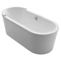 WHITEHAUS 70" Bathhaus Oval Double Ended Single Sided Armrest Freestanding Lucite Acrylic Bathtub - WHVT180BATH - The Home Selection