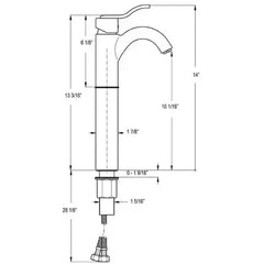 WHITEHAUS Galleryhaus Elevated Single Hole/Single Lever Lavatory Faucet – 3–04045 - The Home Selection