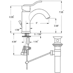 WHITEHAUS Galleryhaus Single Hole/Single Lever Lavatory Faucet with Pop-Up Waste – 3–04012 - The Home Selection