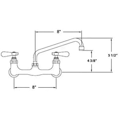 WHITEHAUS Heavy Duty Wall Mount Utility Faucet with an Extended Swivel Spout and Lever Handles - WHFS9814-08-C - The Home Selection