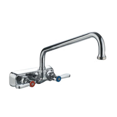 WHITEHAUS Heavy Duty Wall Mount Utility Faucet with Extended Swivel Spout and Lever Handles - WHFS9801-06-C - The Home Selection