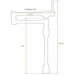 WHITEHAUS Lead Free, Solid Stainless Steel Deck Mount Pot Filler - WHST10004-002SK-BSS - The Home Selection