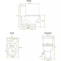 WHITEHAUS Magic Flush Eco-Friendly One Piece Toilet with a Siphonic Action Dual Flush System, Elongated Bowl 1.3/0.9 Gpf - WHMFL3364-EB - The Home Selection