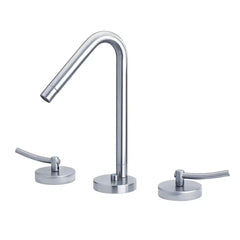 WHITEHAUS Metrohaus Lavatory Widespread Faucet with 45-Degree Swivel Spout, Pop-Up Waste and Lever Handles - WH81214 - The Home Selection