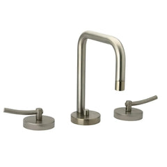 WHITEHAUS Metrohaus Lavatory Widespread Faucet with Swivel Spout, Pop-Up Waste and Lever Handles - WH81214L - The Home Selection