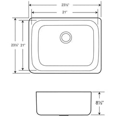 WHITEHAUS Noah’s Collection 23″ Brushed Stainless Steel Single Bowl Undermount Sink - WHNU2318 - The Home Selection
