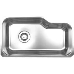 WHITEHAUS Noah’s Collection 32″ Brushed Stainless Steel Single Bowl Undermount Sink - WHNUB3016 - The Home Selection