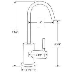 WHITEHAUS Point of Use Cold Water Drinking Faucet with Gooseneck Swivel Spout - WHFH-C1010 - The Home Selection