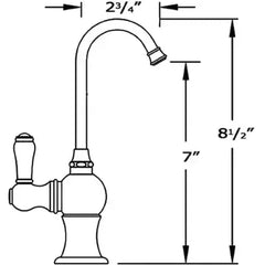 WHITEHAUS Point of Use Cold Water Faucet with Gooseneck Spout - WHFH3-C4120 - The Home Selection