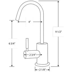 WHITEHAUS Point of Use Instant Hot Water Drinking Faucet with Gooseneck Swivel Spout - WHFH-H1010 - The Home Selection