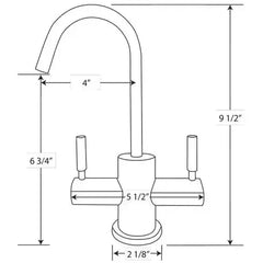 WHITEHAUS Point of Use Instant Hot/Cold Water Drinking Faucet with Gooseneck Swivel Spout - WHFH-HC1010 - The Home Selection