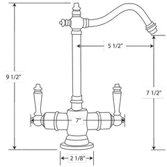 WHITEHAUS Point of Use Instant Hot/Cold Water Drinking Faucet with Traditional Swivel Spout - WHFH-HC1006 - The Home Selection