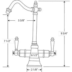 WHITEHAUS Point of Use Instant Hot/Cold Water Drinking Faucet with Traditional Swivel Spout - WHFH-HC2011 - The Home Selection