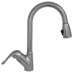 WHITEHAUS Rainforest Single Hole/Single Lever Handle Faucet with Black Spray Head – 3–2169 - The Home Selection