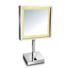 WHITEHAUS Square Freestanding Led 5X Magnified Mirror - WHMR295 - The Home Selection