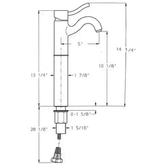 Whitehaus Venus Single Hole/Single Lever Elevated Lavatory Faucet – 3–4444 - The Home Selection
