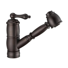 WHITEHAUS Vintage III plus Single Hole, Single Lever Faucet with a Pull-Out Spray Head - WHKPSL3-2222-NT - The Home Selection