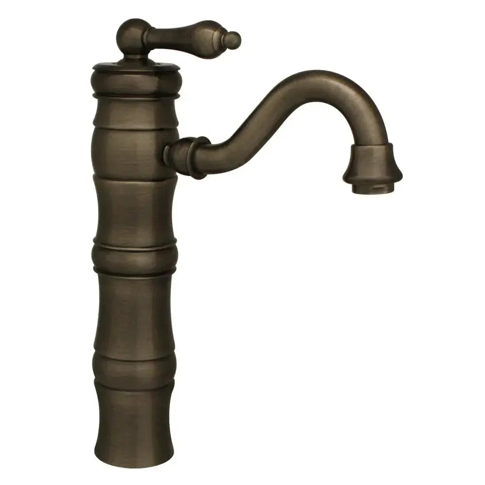 WHITEHAUS Vintage III Single Hole/Single Lever Lavatory Faucet with Travintage III Single Hole/Single Lever Elevated Lavatory Faucet with Traditional Spoutditional Spout and Pop-Up Waste - WHSL3-9724 - The Home Selection