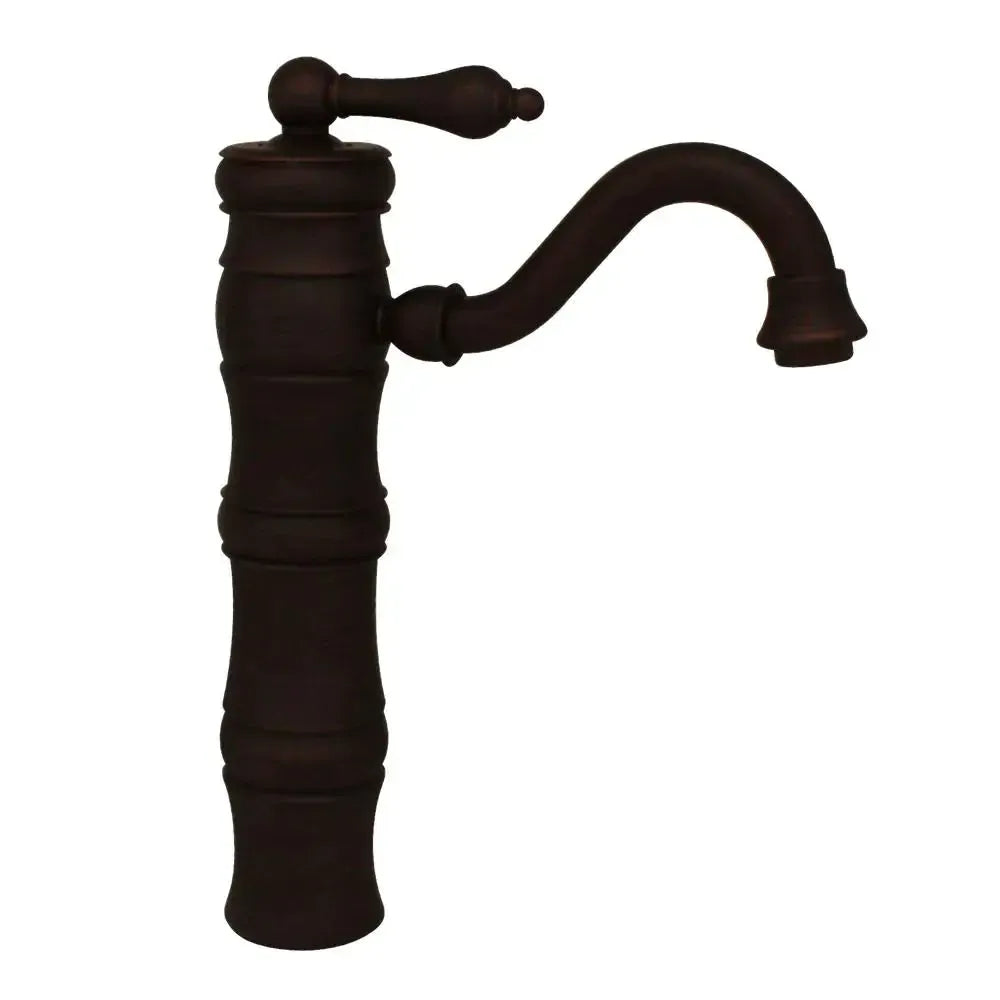 WHITEHAUS Vintage III Single Hole/Single Lever Lavatory Faucet with Travintage III Single Hole/Single Lever Elevated Lavatory Faucet with Traditional Spoutditional Spout and Pop-Up Waste - WHSL3-9724 - The Home Selection