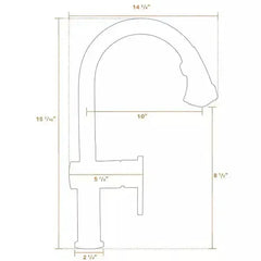 WHITEHAUS Waterhaus Lead Free, Solid Stainless Steel Single-Hole Faucet with Gooseneck Swivel Spout Pull Down Spray Head and Solid Lever Handle - WHS1971-SK - The Home Selection