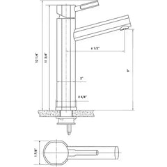 WHITEHAUS Waterhaus Lead-Free Solid Stainless Steel Single Lever Elevated Lavatory Faucet - WHS1206-SB - The Home Selection