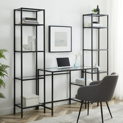 Crosley Aimee 78 Inch 3pc Desk And Etagere Set - KF65005GL