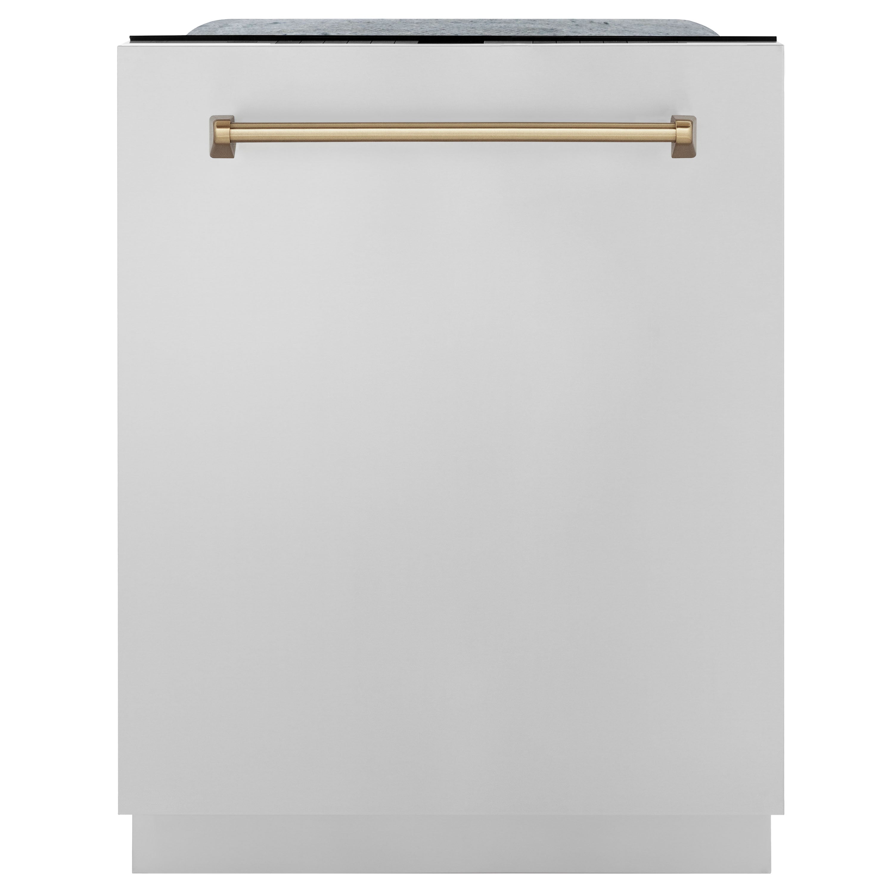 ZLINE Autograph Edition 24" 3rd Rack Top Touch Control Tall Tub Dishwasher in Stainless Steel with Accent Handle, 51dBa - DWMTZ-304-24