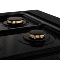 ZLINE 48" Porcelain Gas Stovetop in Black Stainless with 7 Gas Burners and Griddle - RTB-48