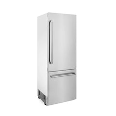 ZLINE 30" 16.1 cu. ft. Panel Ready Built-In 2-Door Bottom Freezer Refrigerator with Internal Water and Ice Dispenser (RBIV-30)