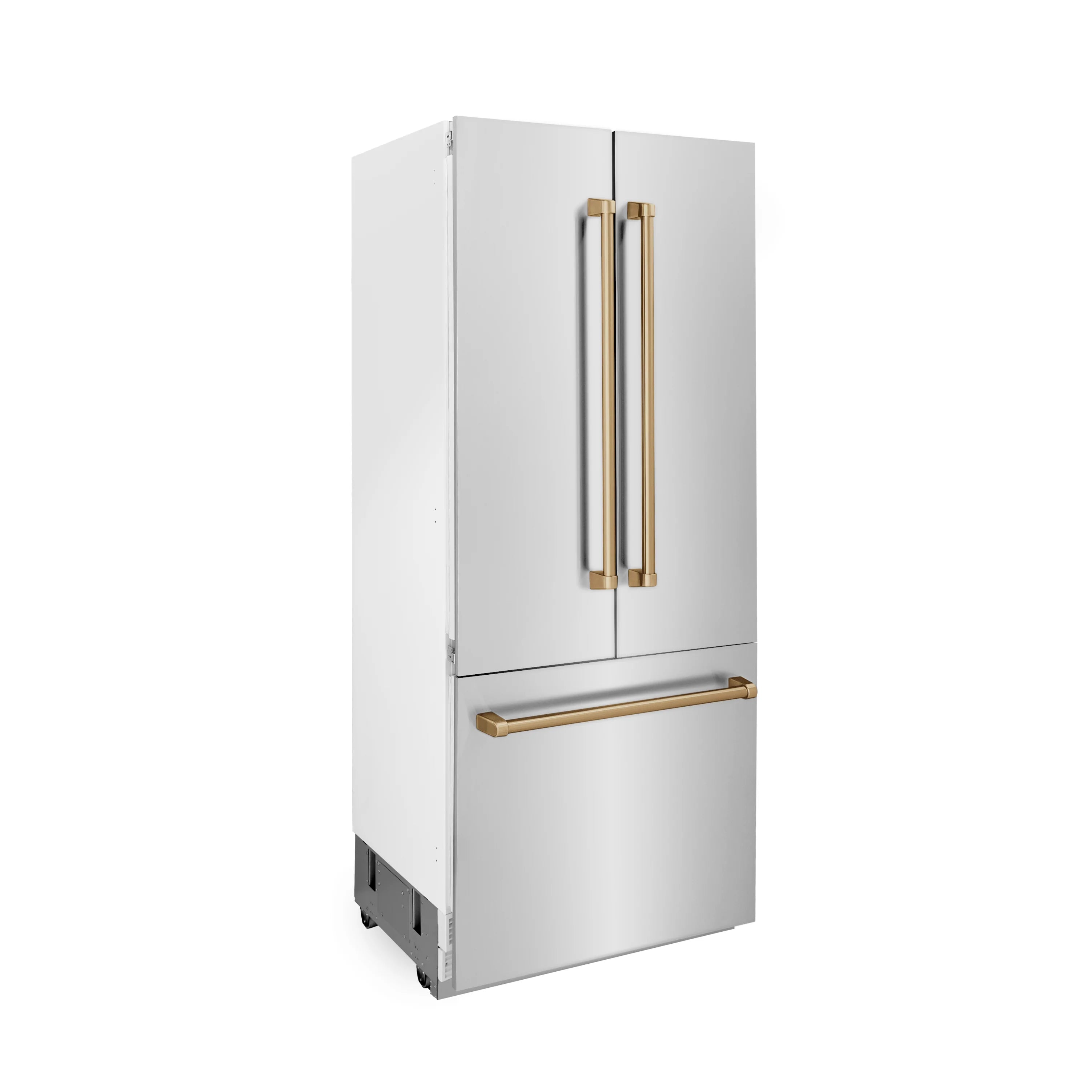 ZLINE 36" Autograph Edition 19.6 cu. ft. Built-in 2-Door Bottom Freezer Refrigerator with Internal Water and Ice Dispenser in Stainless Steel (RBIVZ-304-36)