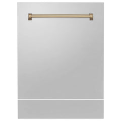 ZLINE 24" Autograph Edition Tallac Dishwasher Panel in Stainless Steel with Accent Handle (DPVZ-304-24)