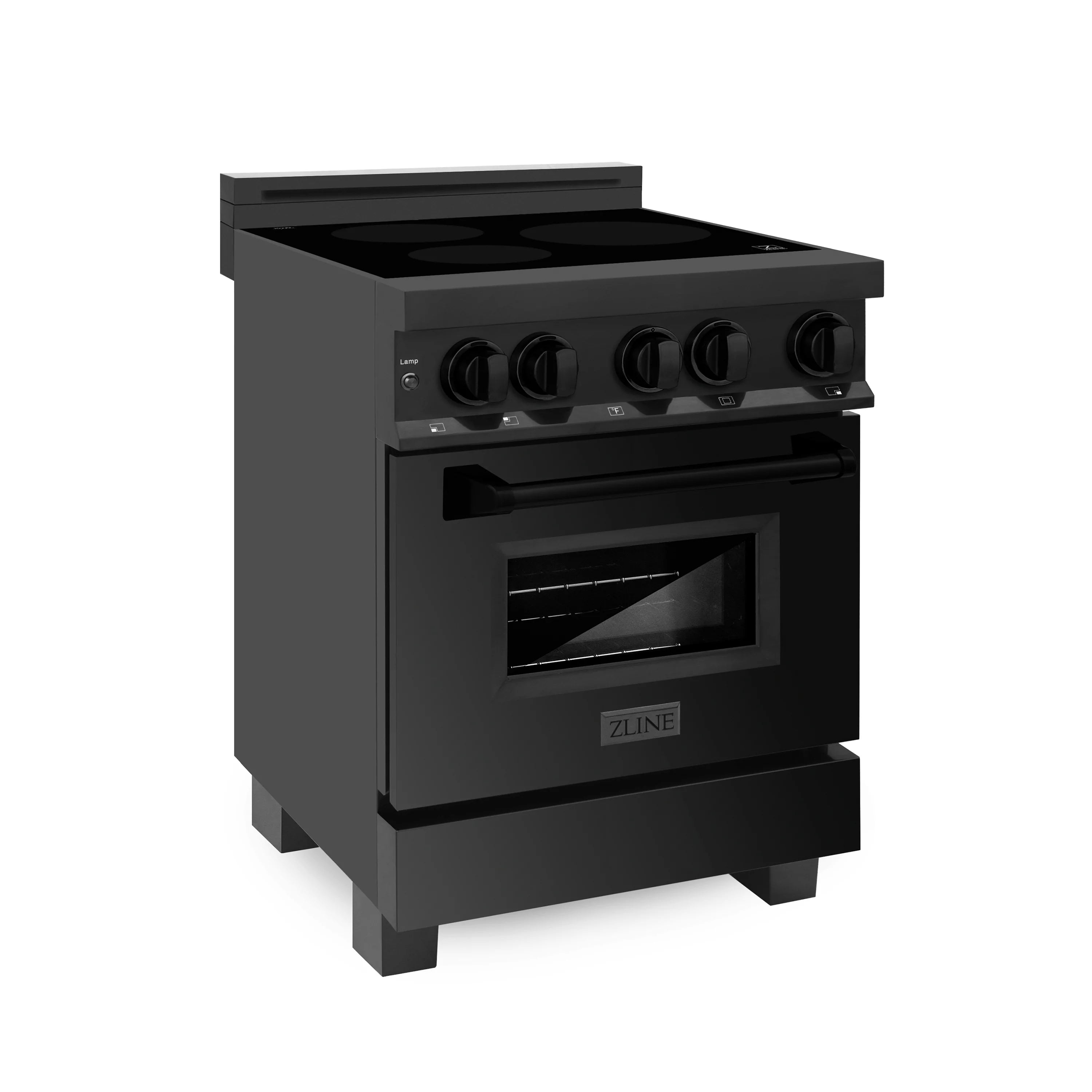ZLINE 24" 2.8 cu. ft. Induction Range with a 3 Element Stove and Electric Oven in Black Stainless Steel - RAIND-BS-24