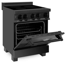 ZLINE 24" 2.8 cu. ft. Induction Range with a 3 Element Stove and Electric Oven in Black Stainless Steel - RAIND-BS-24