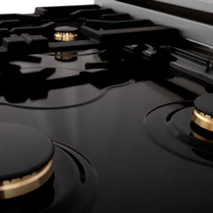 ZLINE Autograph Edition 24" 2.8 cu. ft. Range with Gas Stove and Gas Oven in Stainless Steel with White Matte Door and Matte Black Accents - RGZ-WM-24