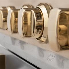 ZLINE Autograph Edition 48" 6.0 cu. ft. Dual Fuel Range with Gas Stove and Electric Oven in DuraSnow® Stainless Steel with Accents - RASZ-SN-48