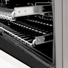ZLINE Autograph Edition 48" 6.0 cu. ft. Dual Fuel Range with Gas Stove and Electric Oven in Stainless Steel with White Matte Door with Accents - RAZ-WM-48