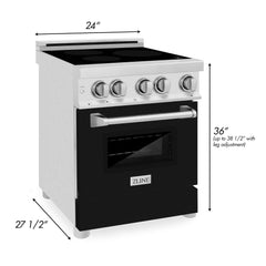 ZLINE 24" 2.8 cu. ft. Induction Range with a 3 Element Stove and Electric Oven in Stainless Steel (RAIND-24)