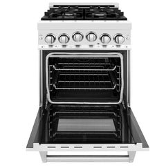 ZLINE 24-Inch Gas Range with 2.8 cu. ft. Gas Oven and Gas Cooktop with Griddle in Stainless Steel - RG-GR-24