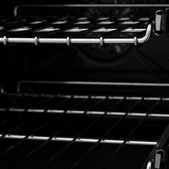 ZLINE Autograph Edition 24" 2.8 cu. ft. Range with Gas Stove and Gas Oven in DuraSnow® Stainless Steel with White Matte Door and Matte Black Accents - RGSZ-WM-24-MB