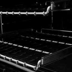 ZLINE Autograph Edition 24" 2.8 cu. ft. Range with Gas Stove and Gas Oven in DuraSnow® Stainless Steel with White Matte Door and Matte Black Accents - RGSZ-WM-24-MB