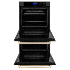 ZLINE 30" Autograph Edition Double Wall Oven with Self Clean and True Convection in Black Stainless Steel(AWDZ-30-BS)