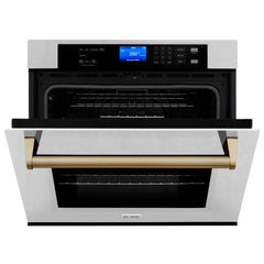 ZLINE 30" Autograph Edition Single Wall Oven with Self Clean and True Convection in Fingerprint Resistant Stainless Steel (AWSSZ-30)