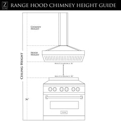 ZLINE Convertible Vent Island Mount Range Hood in Stainless Steel & Glass - GL14i